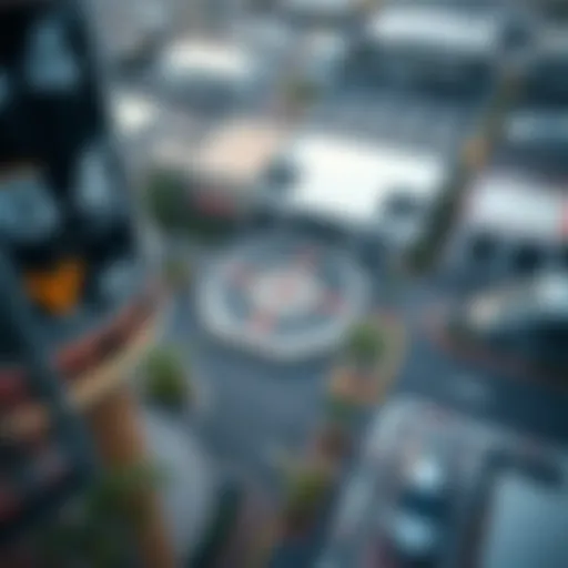 Aerial view of Mirdif City Center parking area