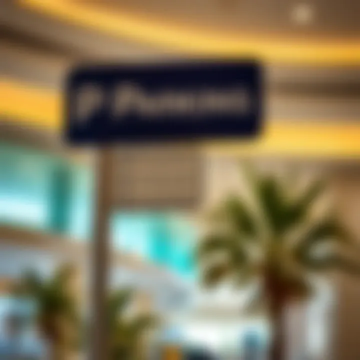Signage indicating parking zones at Mirdif City Center