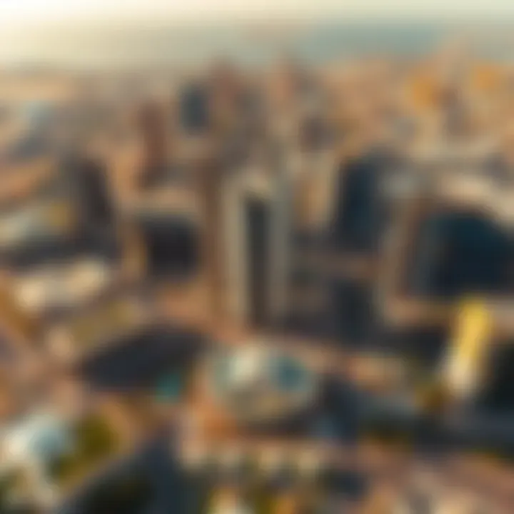 Aerial Overview of Motor City An aerial view showcasing the architectural features of Motor City