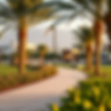 Tranquil park setting in Nad Al Hammar