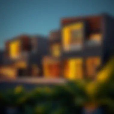 Real Estate Potential in Nad Al Sheba: Luxurious Living Luxurious residential properties in Nad Al Sheba demonstrating real estate potential.
