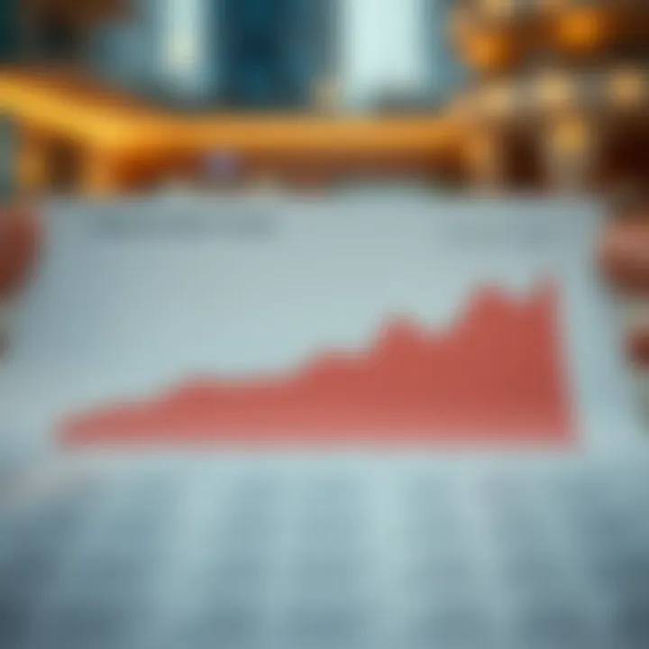 Graph illustrating rent trends over the past decade in Dubai