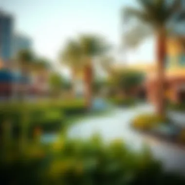 Vibrant community amenities at Palm View Jumeirah, including parks and recreational areas