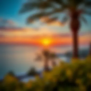 Sunset View over Palm View Jumeirah Stunning sunset view over the waterfront at Palm View Jumeirah