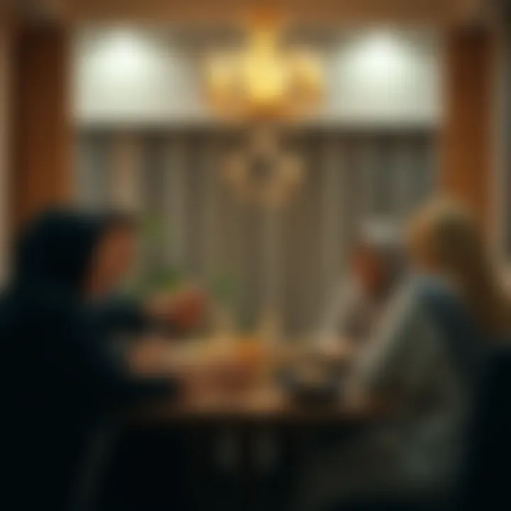 Families gathering for suhoor