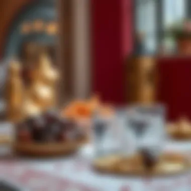 Traditional dates and water for iftar