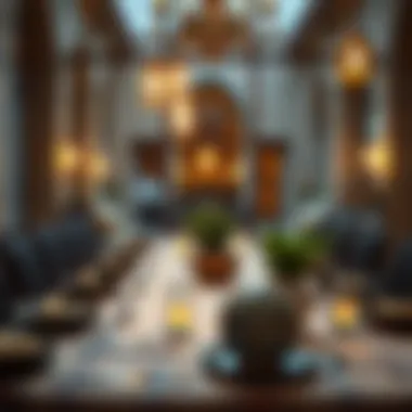 Traditional iftar table set for Ramadan