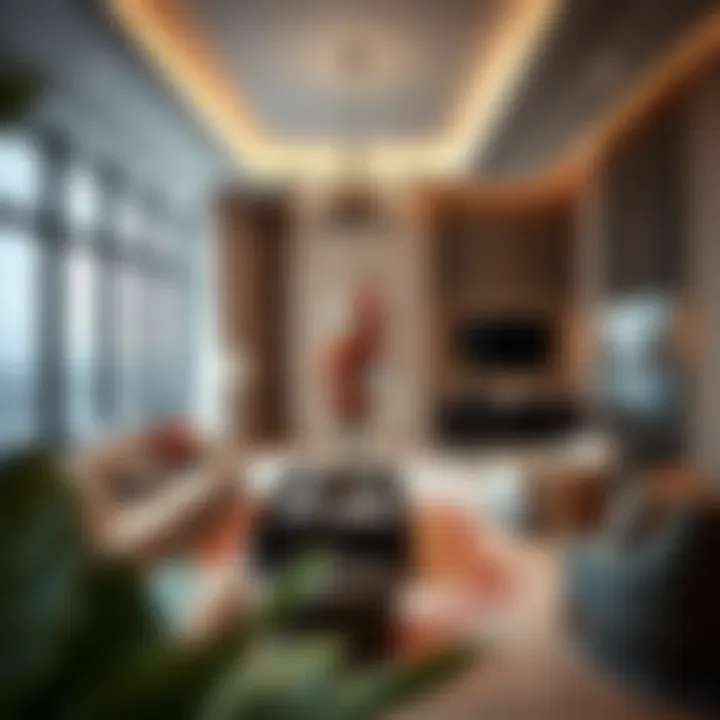 Elegant Living Space Interior Elegant living space within the Royal Atlantis Residences highlighting premium finishes