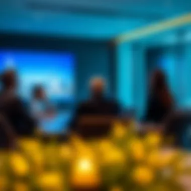Investment Opportunities Discussion Investors discussing opportunities in a sleek conference room