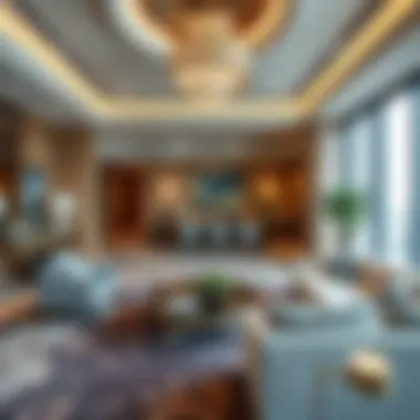 Elegant Interior of St. Regis Residences Dubai Luxurious interior of a St. Regis Residence featuring elegant decor