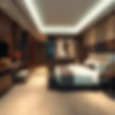 Luxurious Guest Room Interior Spacious and modern guest room at Swissotel Downtown Dubai with luxurious amenities