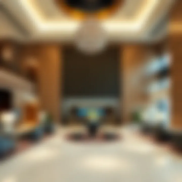 Elegant Lobby Design Luxurious lobby area of Swissotel Downtown Dubai showcasing modern design elements