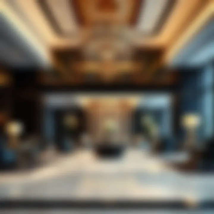 Elegance in the Lobby of The Address Downtown Luxurious lobby area of The Address Downtown Hotel with elegant decor and ambiance