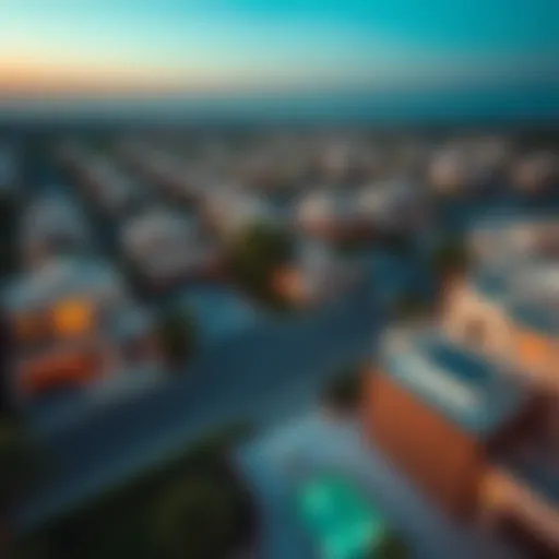 An aerial view of Treo homes in Dubai showcasing architectural elegance