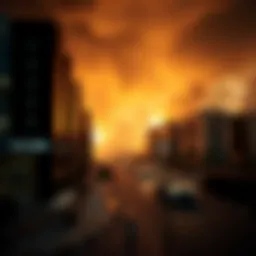 Overview of the fire incident at Dubai Sports City