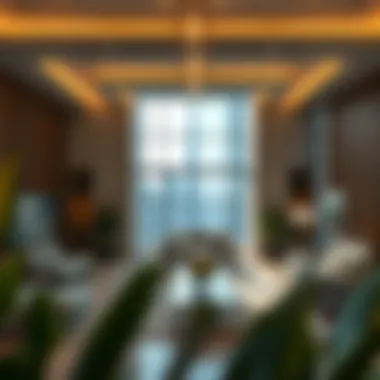 Sustainable Interiors of Dubai's Newest Skyscraper Interior shot displaying sustainable materials used in the construction