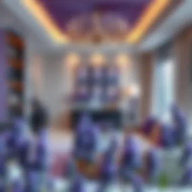 Stylish interior design featuring lavender decor elements