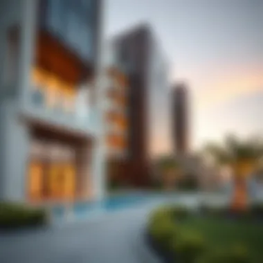 Innovative Real Estate Development Modern architectural design showcasing innovative real estate development