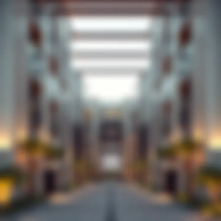 Affordable Housing Developments in the UAE Entryway of an affordable housing development