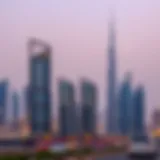 Dubai Skyline and Rental Market Growth Detailed view of Dubai's skyline representing rental market growth