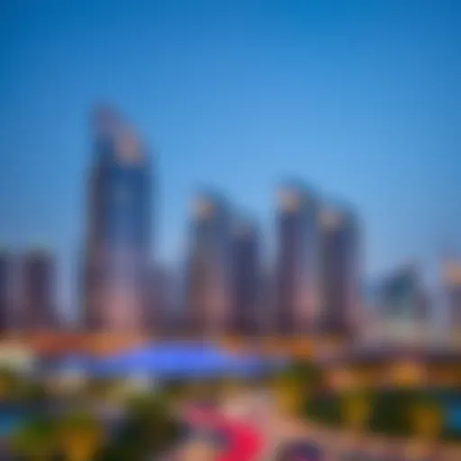 Dubai Skyline and Makani Integration Dubai skyline showcasing modern architecture