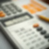 Calculator with rental figures