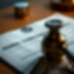 Detailed view of a rental contract document