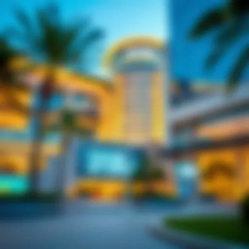 Exterior view of Zahia City Centre showcasing modern architecture